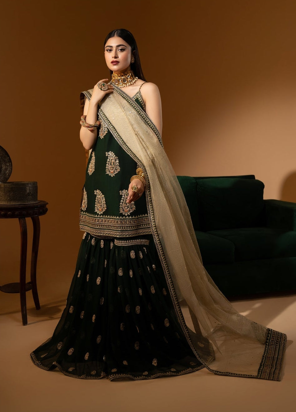Hem-Stitch Luxury Unstitched Wedding Collection – Dhani-03