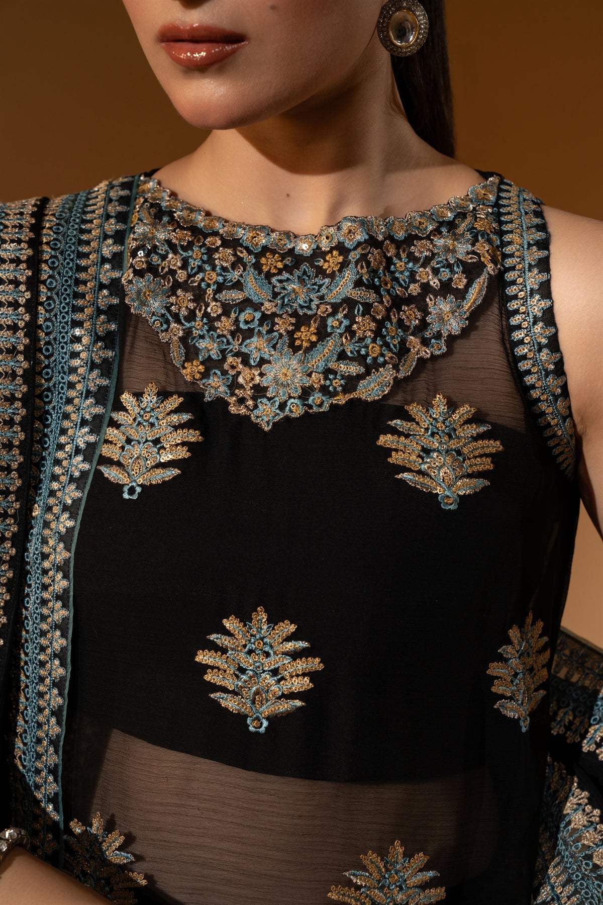 Hem-Stitch Luxury Unstitched Wedding Collection – Noori-07