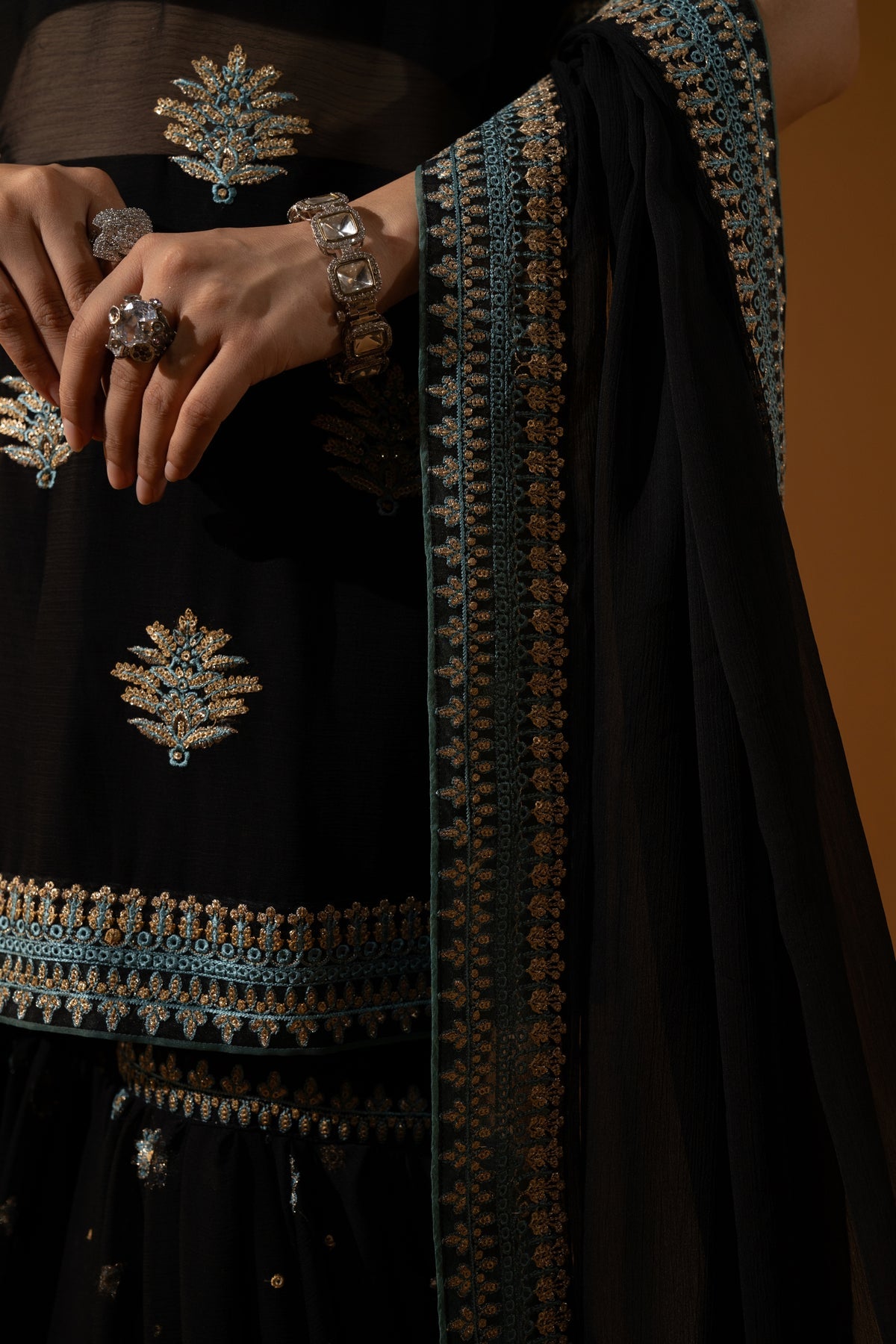 Hem-Stitch Luxury Unstitched Wedding Collection – Noori-07
