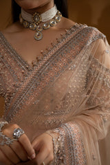 Hem-Stitch Luxury Unstitched Wedding Collection – Rose-04