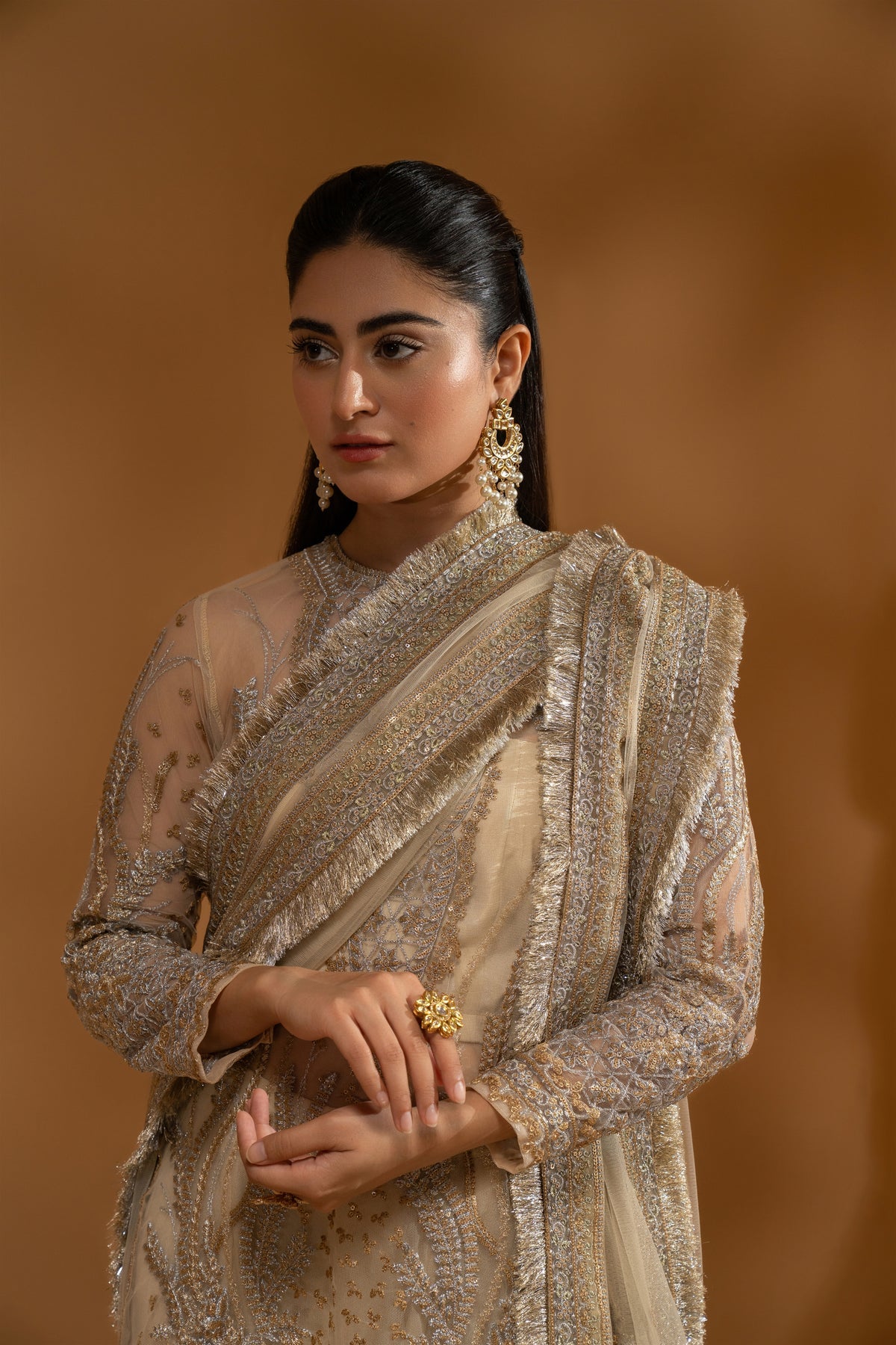 Hem-Stitch Luxury Unstitched Wedding Collection – Leila-08