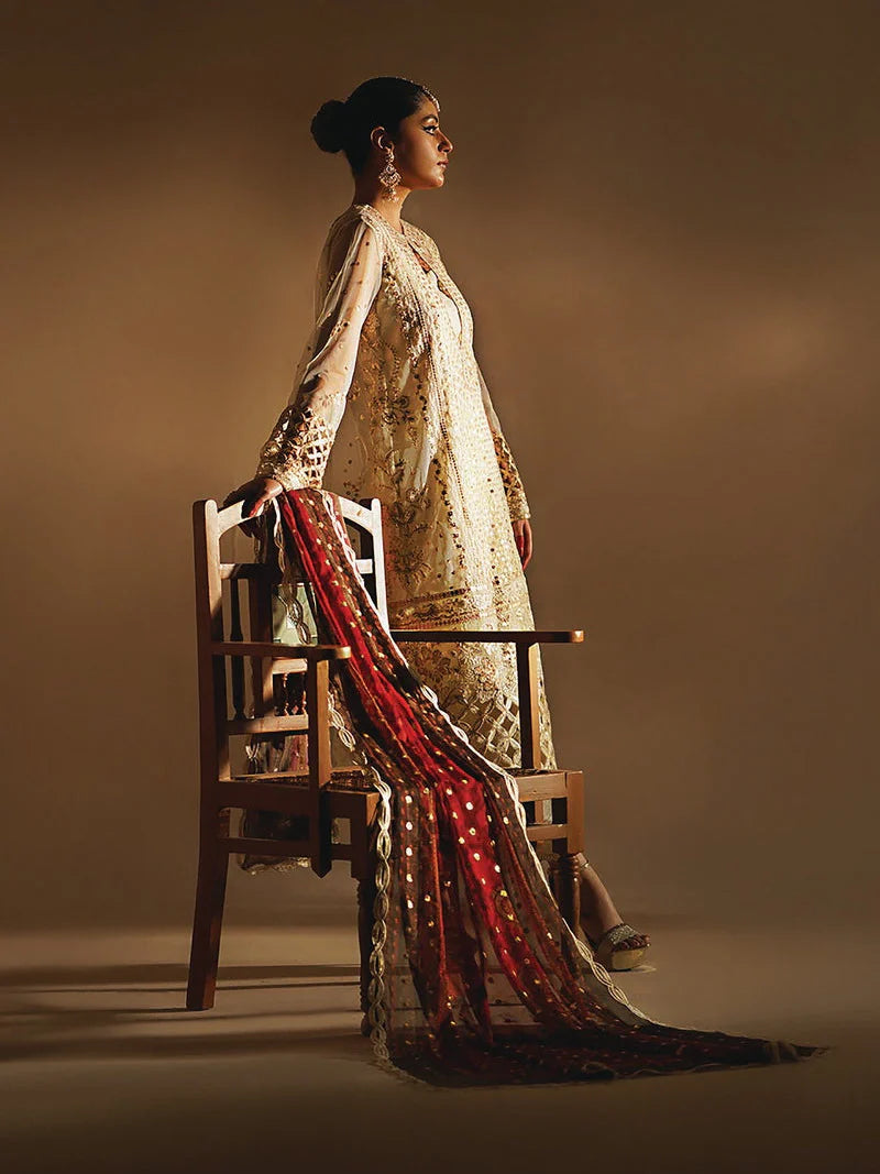 Nayab by Myeesha Embroidered Net Unstitched 3Pc Suit MF23-03 Dur-e-Najaf