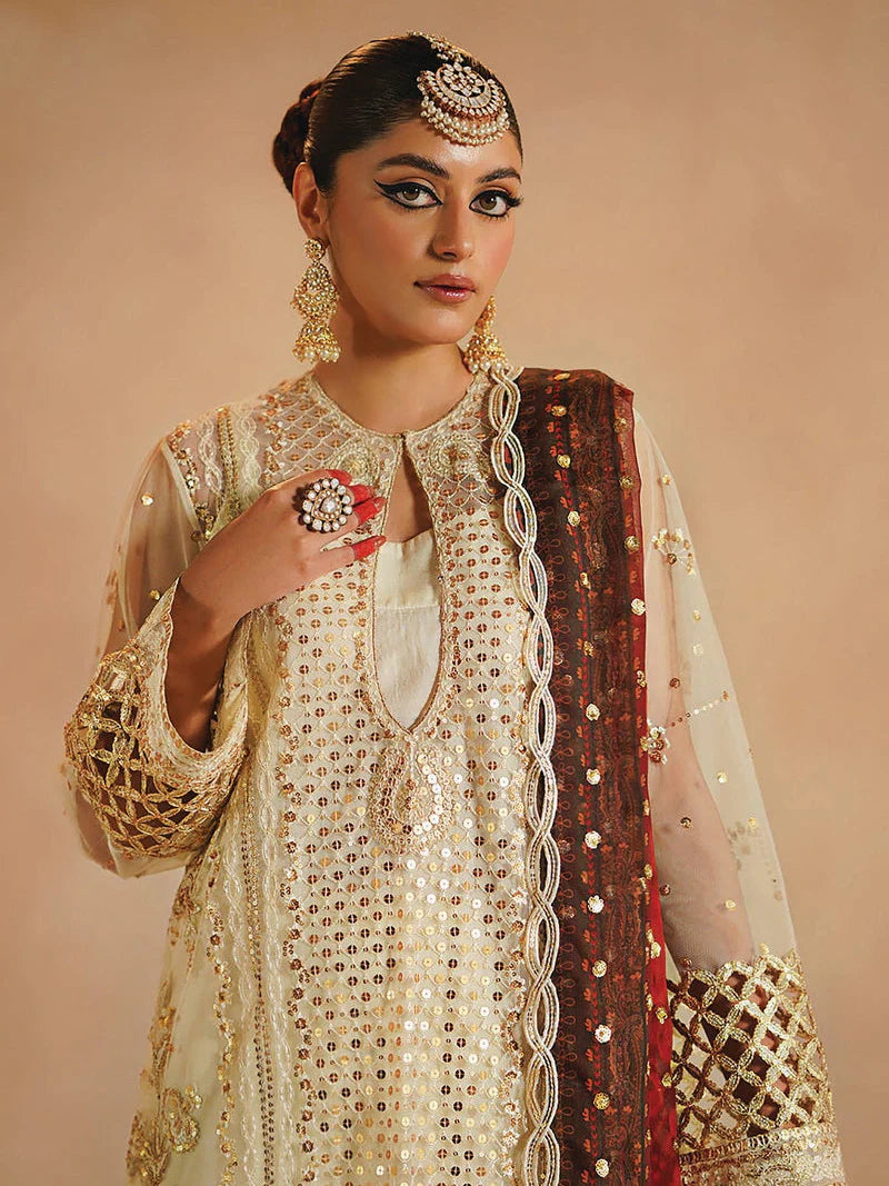 Nayab by Myeesha Embroidered Net Unstitched 3Pc Suit MF23-03 Dur-e-Najaf