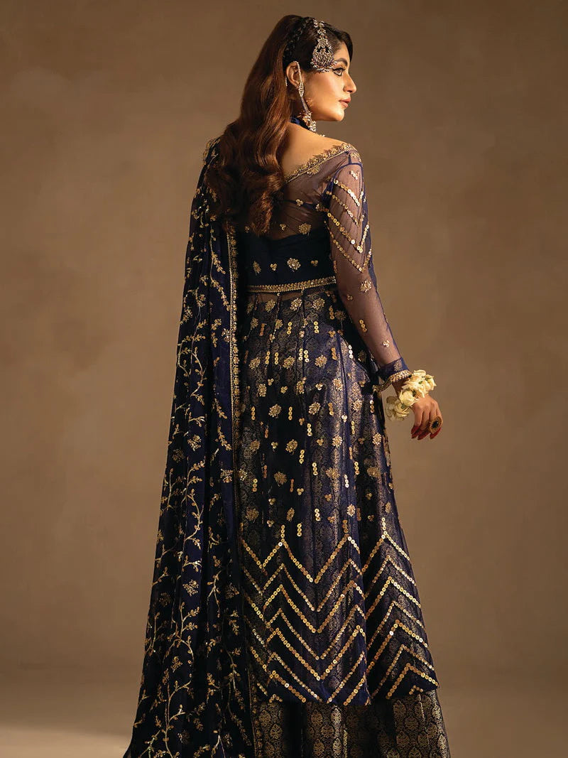 Nayab by Myeesha Embroidered Net Unstitched 3Pc Suit MF23-07 Neelum