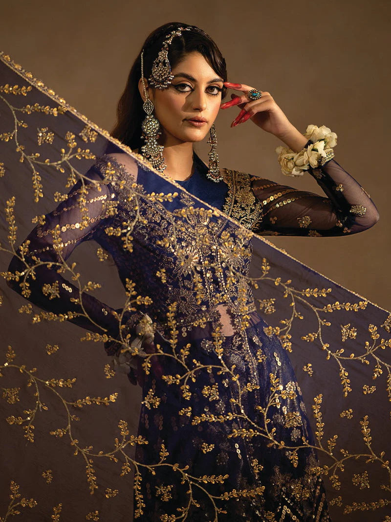Nayab by Myeesha Embroidered Net Unstitched 3Pc Suit MF23-07 Neelum
