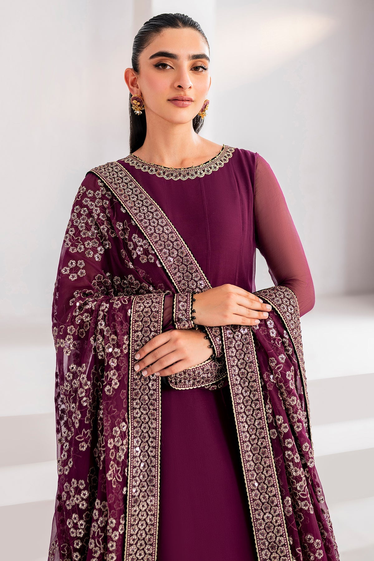 Jazmin Luxury Embroidered Chiffon UC-3057