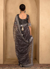 Jahan Aara By Nayab Embroidered Unstitched Saree NB23JA NS-002 JAIPUR - Premium Collection