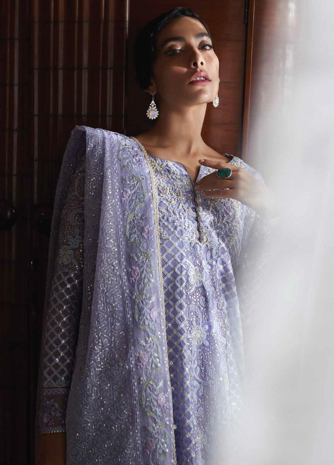 Qala By Mushq Embroidered Suits Unstitched 4 Piece MQ23Q MCK-09 Neha