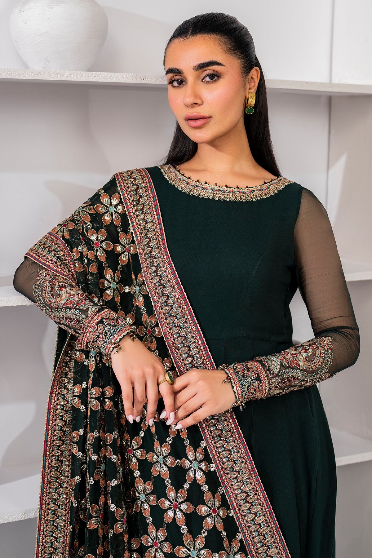 Jazmin Luxury Embroidered Chiffon UC-3053